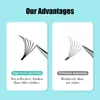 False Eyelashes LAKANAKU Short Stem Big Russian Volume Extensions Premade Fans 60D Mink Eyelash Extension All Size Lashes Tray