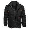 Giacche tattiche Uomo Giacche militari invernali Cappotti Multitasche Giacche cargo casual Cappotti invernali in cotone maschile di alta qualità Parka caldi Taglia 6XLL23118