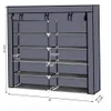 Boîtes de rangement bacs 7 niveaux étagère à chaussures portable placard couverture en tissu organisateur armoire gris 231218