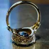 Bröllopsringar 14k guld naturlig safirring för kvinnor män anillos de bizuteria ädelsten födelse sten smycken bague diamant 14k guld ring box 231218