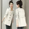 Women's Trench Coats Spring Autumn Period Women Windbreaker Short Coat Korean Ladies All-match Double Breasted Jacket