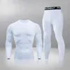 Intimo Intimo termico da uomo Intimo invernale Uomo Caldo Primo strato Completo intimo uomo Compressione Asciugatura rapida Seconda pelle Mutande lunghe Sport 2 set