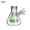 Hittn Verre Bécher Bong Pipe À Eau Pyramide Perc Double Beake Base Verre Lourd Soufflé À La Main 420 Bong D'eau pour Fumer Vert Noir Bleu 13,5 Pouces