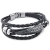 Bracelets de charme Rétro Boucle En Métal Bracelet Bijoux Aile Ange Tresse Manchette En Cuir Alliage Fantaisie Pour Homme Et Femme Chaîne À Main Couleur B294O