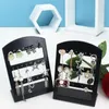 Jewelry Pouches Storage Rack Earrings 24 Holes Square Store Display Stand