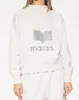 Isabels Marant Designer Hoodies Mulheres Moletons de Algodão Casual Solto Suéter Estampado Letras Brilhantes Tops