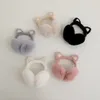 M705 Baby Kids Cartoon Śliczne kot uszy zima ciepłe uszu Składane pluszowe torba ucha