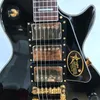 Custom Shop, chitarra elettrica Caston Black Big Jazz, pickup in 3 pezzi, tastiera in palissandro, hardware dorato, spedizione gratuita