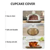 Plates Round Decorative Tray Cake Pan Hood Glass Cover Display For Storage Stand With Covers