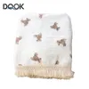 Blankets Swaddling Organic Baby Blankets Muslin Swaddle For born Fringe Double Layer Cotton Summer Blanket Bed Comforter Infant Baby Stuff Bebe 231218