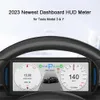 Eletrônicos tesla modelo 3 y hud tela multifuncional painel cluster 6.2 ''hd lcd medidor tesla modificação do carro head up display