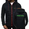 Herren Hoodies 2023 Festool Tools Winter Reißverschluss Jacken Baumwolle Outwear Lässig Warm Halten Windjacke Taschen Mann Kleidung Tops