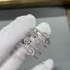 Pendientes de aro de Plata de Ley 925 de alta calidad para niñas, joyería de moda, pendientes de marca