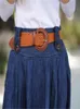 Jeans Merry Pretty Women Sheshes Gonna in denim Scapa pieghettata 2022 Autunno Elasticità in vita Long Jeans Skirt Casual Solid Midcalf Gonna