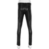 Hosen sexy Männer Faux Lederstifte Hosen Hosen Skinny Reißverschlusshose Schlanker fit dehnbarer Leggings Bühnen -Tanz -Clubkleidung für Nachtclub