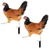Garden Decorations Chicken Stake Stakes Sign Decoration Hen Ornaments Lawn