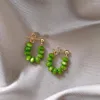 Orecchini pendenti coreano lusso verde goccia geometrica per le donne moda opale orecchino turchese gioielli regali ragazze pendientes mujer