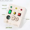 فرز تداخل التراص ألعاب خشبية مشغول مع ألعاب LED LED Montessori لطفل صغير 1-3Y Baby Sensory Travel Toggle Toggle Switch Toy Kids Gift Q231218