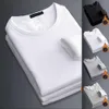 Męska bielizna termiczna koszula miękki komputery Ubrania Ubrania ciepłe koszulki solidne termiczne ubrania bielizny czarne długie marki Mężczyźni O/V-deck Kolor rękaw 1 231218