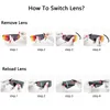 Eyewears Cycling Glasses Photochromic Bicycle Disgivning Fishing Sports Goggles Solglasögon Män kvinnor Roed Bike Cycling Eyewear UV400