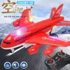 Carro elétrico RC Crianças Avião Brinquedo Modelo de Avião Elétrico com Luz Piscando Conjunto de Som para Crianças Meninos Presente de Aniversário 231218