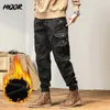 Herrenhose HIQOR Mehrere Taschen Cargo Winter Fleece Warme Militärhose Männlich Outdoor Taktische für Männer Y2k 231218