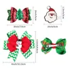 Hair Accessories Christmas Children's Bow Hairpin Cute Elk Little Girl Headwear Set Of Three Headbands For Girls