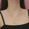 Hänge halsband mode hjärtformad födelsedagssten halsband kvinnors kristallparty smycken gåvor till familj och vänner