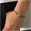 Braccialetti con ciondoli Bracciale aeroplano Regalo da uomo per gioielli estetici Regali per fidanzato Filo da uomo in lega dalla fidanzata Consegna in consegna Otbo6