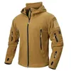 Vestes tactiques Manteaux à capuche de randonnée en plein air pour hommes chaud militaire tactique Sport polaire veste à capuche multi-poches veste tactique veste de Combat L231218