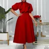 Casual Dresses Plus Size Women's Clothing Bow Swing Banquet Dress Women Large