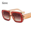 Sunglasses Fashion Square Sunglasses Women Luxury Vintage Big Frame Gradient Lenses Sun Glasses Female Popular Trends Shades UV400 J231218