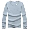 Men's T Shirts 2024 Cotton T-Shirt Long Sleeve Men Brand Clothes For Male Full Fashion Homme Casual Plus Size 5XL