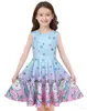 Girl Dresses Kids Cute Round Neck Cartoon Print Sleeveless A-Line Dress For Girls