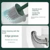 Toilet Brushes Holders Brush Silicone Free Wall Mounted Multi functional Three Piece Cleaning Tools with Bracket Home Bathroom Accessories Sets 231218