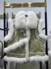 Womens Down Parkas Winter Fashion Goose Vest Natural Fox Fur Collar Waistcoat Luxury Puffer Jackets kläder 231218