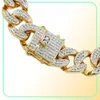 TOPGRILLZ HIP HOP ROCK Jewelry Gold Kolor Kolor Cuban Micro Pave CZ Kamienie Bransoletka 8 -calowa Bealety dla mężczyzn CX200728373667