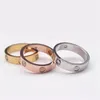 Love Band Ring Titanium Steel Silver Rose Gold Luxury Jewelry For Lovers Par Rings Bröllop Engagement Gift Size 5-11 4mm 5mm 6M2739