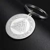 10P ring Stainless Steel Valknut Keychain Viking Irish Knot Pagan Amulet Charm Ring Holder Pendant Bag Gift for Men Women2796