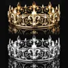 Mariage d'argent doré diadème de cristal couronne roi reine concours de bal strass voile diadème bandeau bijoux de cheveux de mariage T2001248x