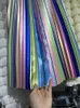 Dresses Spring Long Rainbow Satin Skirts Women Fashion Summer Dress Long Skirts