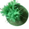 Bérets Big Kenducky Hat Fascinator Femmes Épingle À Cheveux De Mariage Casque Élégant Dames Fantaisie Plumes Fedora Cap Accessoires