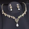 Ketting Oorbellen Set Prachtige Vlinder Tiara Bruids Voor Vrouwen Kroon Bloem Choker Bruiloft Bruid Kostuum Sieraden Accessoires