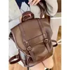 Okul çantaları Miyagawa Japon JK üniforma stil sırt çantası kadınlar 2023 Sonbahar Vintage Brown Bag College Öğrenci Sınıf Sırt Çantaları