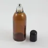Bottiglie di stoccaggio vuote da 60 ml arrotolate su bottiglia di profumo in vetro con sfera in vetro/acciaio inossidabile