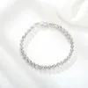 Bangle Luxury Crystal Tennis Bracelets For Women Wedding Gift Gold Silver Color Metal Roman Chain Bangles Jewelry 231219