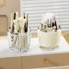 Aufbewahrungsboxen Rotbarer Make -up -Organizer -Bürstenhalter Lippenstift Wimpernorganisation Clear CosmeticStorage Box