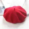 Berets Beras kvinnors brittiska retro Autumn/vinter japansk ull stickad hattartist varm och mångsidig 2024 trend