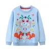 Pullover Metri da salto Nuovo arrivo Animali Ricamo Autunno Primavera Felpe per bambini Manica lunga Bambino Bambini Camicie sportive CostumeL231215