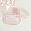 Keychains Ins Style Harajuku Korean Fashion Accessories Pink Transparent Oval Card Set Keychain For Women Sweet Cool Punk Female Llaveros